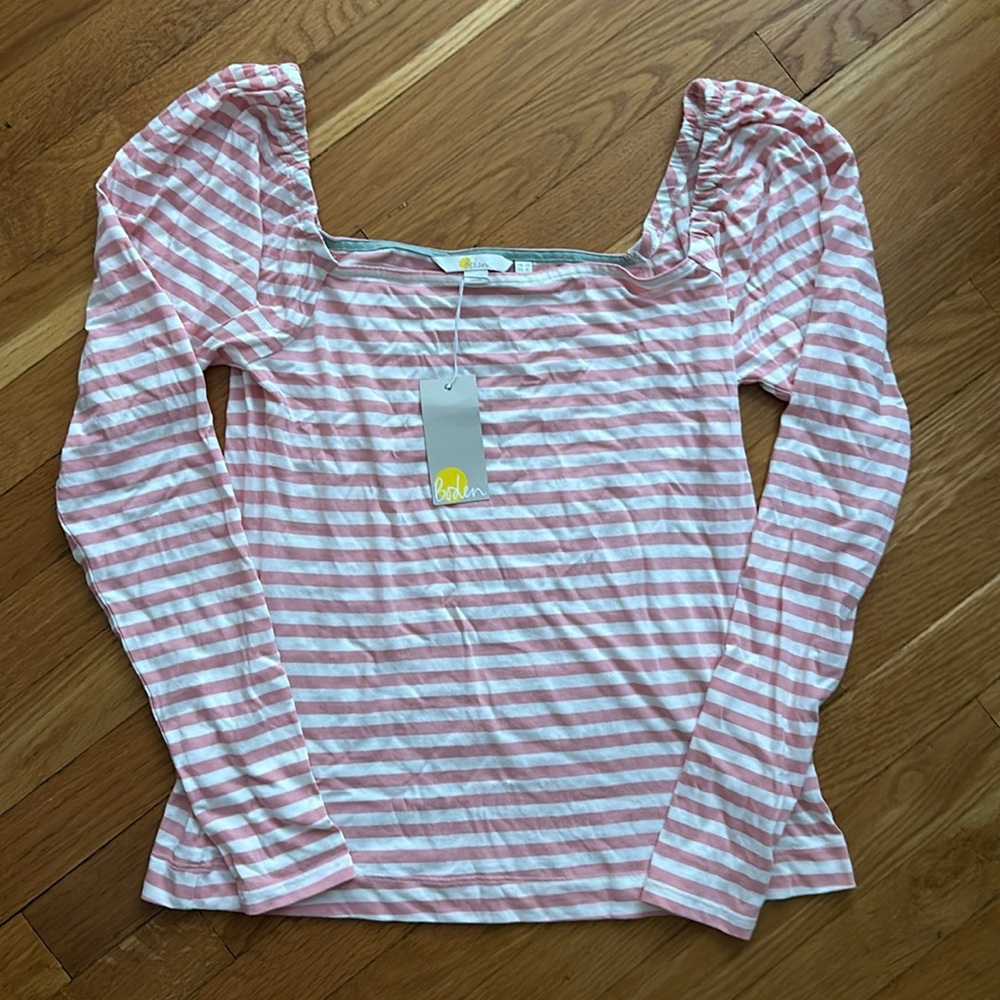 New w Tags Women’s Boden square neck long sleeve shirt